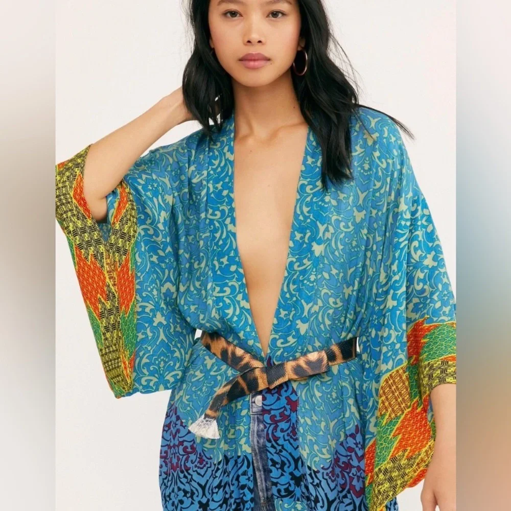 Free People Seven Wonders Maxi Kimono One Size